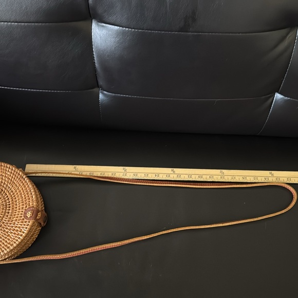 Boho Woven Rattan 8” Crossbody Bag - Picture 7 of 8